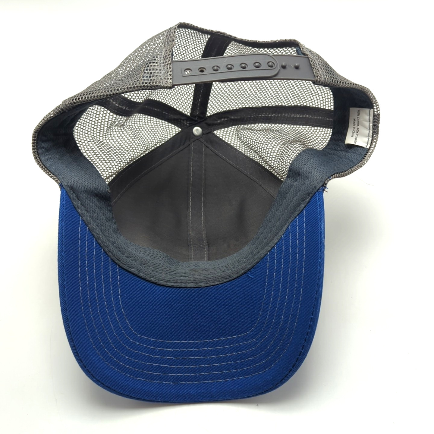 Menards hat blue gray adjustable snapback cap mes… - image 6