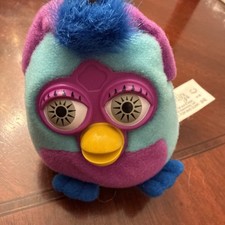 VTG 2000 Furby Key Chain Backpack Clip Pull the Tail It Vibrates WORKS