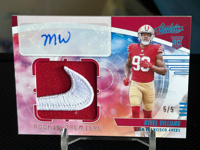 Panini Absolute 2025 Mykel Williams RC Auto Jumbo Spectrum /5 RPM - MWS 49ERS