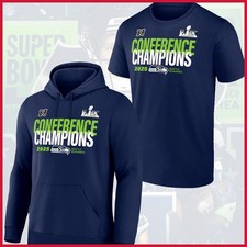 HOT - Seattle Seahawks 2025 NFC Champions Right Side Draw Hoodie Tee Fan Look