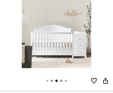 DaVinci Charlie 4-in-1 Convertible Crib Changing Table/white Free Shipping