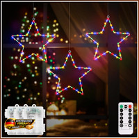 LED Stern Weihnachtsbeleuchtung 3 StüCk Fenster Mit Timer Deko Weihnachten