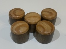 5 PINE OVER PAU D’ARCO WOOD knobs,FIT SPLIT SHAFT 18 KNURLS POT ONLY, USA made