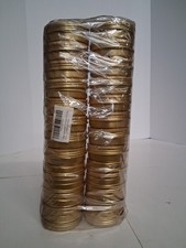 24 Pack 2oz Matte Gold Round Tins with Clear Scew On Lids