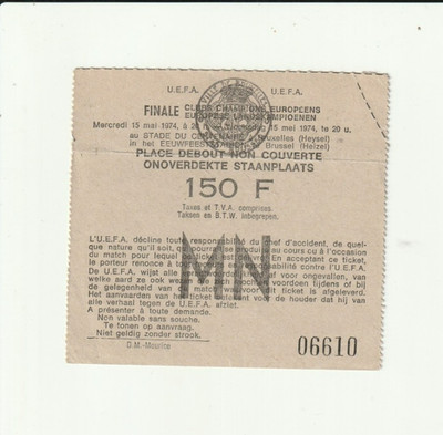 EUROPAPOKALFINALE 1974 BAYERN MÜNCHEN v ATLETICO MADRID 