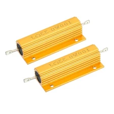2PCS 100W 0.33 Ohm Aluminum Shell Resistor Housing Resistor Wirewound Resistor