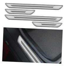4PCS Car Door Sill Protector - Stainless Steel - Silver - Front Rear Doors