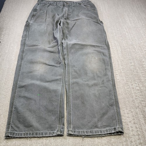 Vintage Carhartt Pants Men 33x30 *READ* B11 Moss Green Canvas Distressed Baggy - Image 1