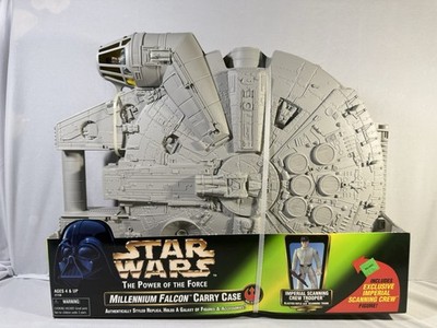 Star Wars POTF  Millennium Falcon Carry Case w/ Scanning Crew NEW SEALED Mint