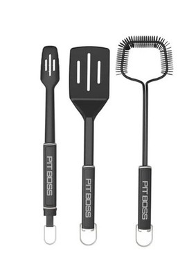 Pit Boss 3 Piece Grilling Set Spatula Tongs Brush