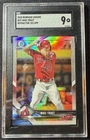 2018 Bowman Chrome Baseball MIKE TROUT Refractor /499 #37 SGC 9 Mint Angels