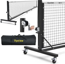 Pro 22Ft Pickleball Net with Hand Crank Tension System, Anti-Sag, Tournament Siz