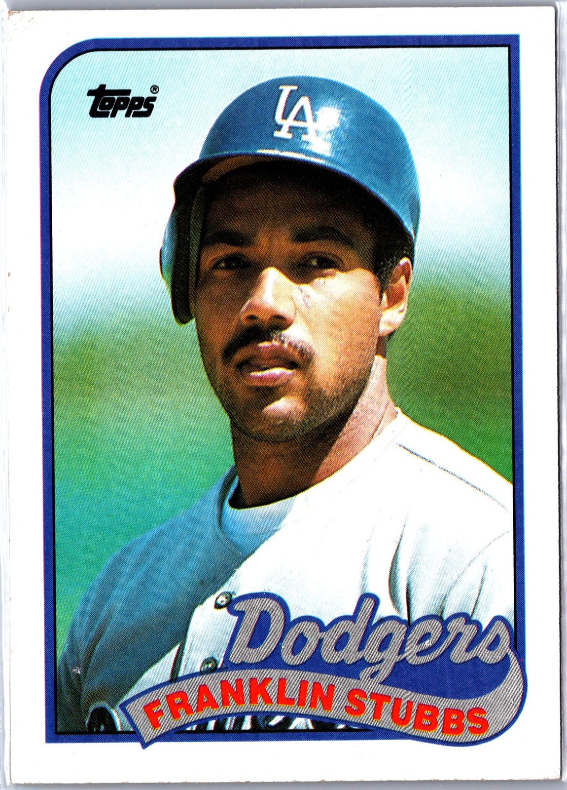 1989 Topps #697b Franklin Stubbs : Team name in gray