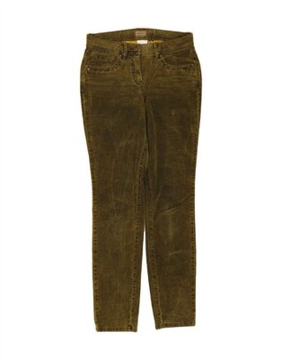 QIERO Womens Slim Corduroy Trousers EU 36 Small W30 L32 Khaki Cotton AD06