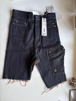 Rick Owens FW18 SISYPHUS Denim Cargo Skirt NWT Size 29 David Rose