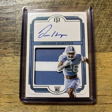 2025 panini national treasures collegiate Omarion Hampton Patch Auto #/5
