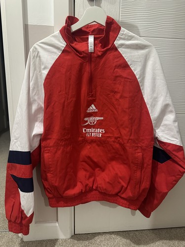 PLAYER ISSUE Adidas Arsenal 22/23 Men’s Icons Red Quarter Zip Jacket XS