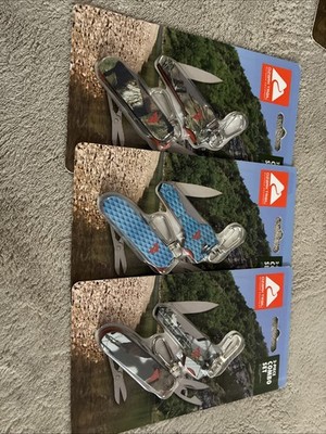 (3 Pack) Ozark Trail 2-piece  Key Chain Combo Set Knife and Multi-tool