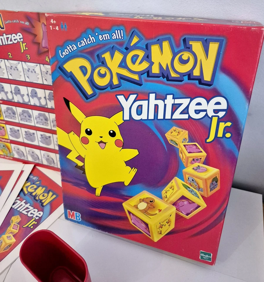 Pokemon Yahtzee Jr Game Complete by Hasbro MB Games 2000 Pikachu - Image 4 of 4