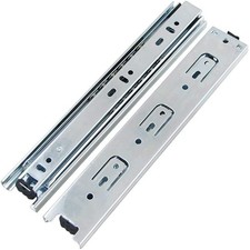 2 PCS Silver 10 Inch Drawer Slides Ball Bearing Full Extension Track Runners