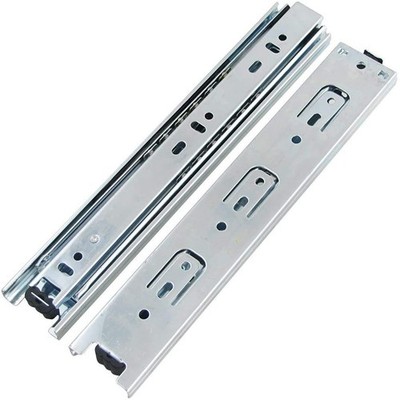 2 PCS Silver 10 Inch Drawer Slides Ball Bearing Full Extension Track Runners