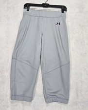 Under Armour Softball Pants Womans Sz S New Vanish Pull On 3/4 Kickers Gray
