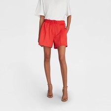 KBB by KAHLANA Women's Mid-Rise 'The Track Shorts' - Red M