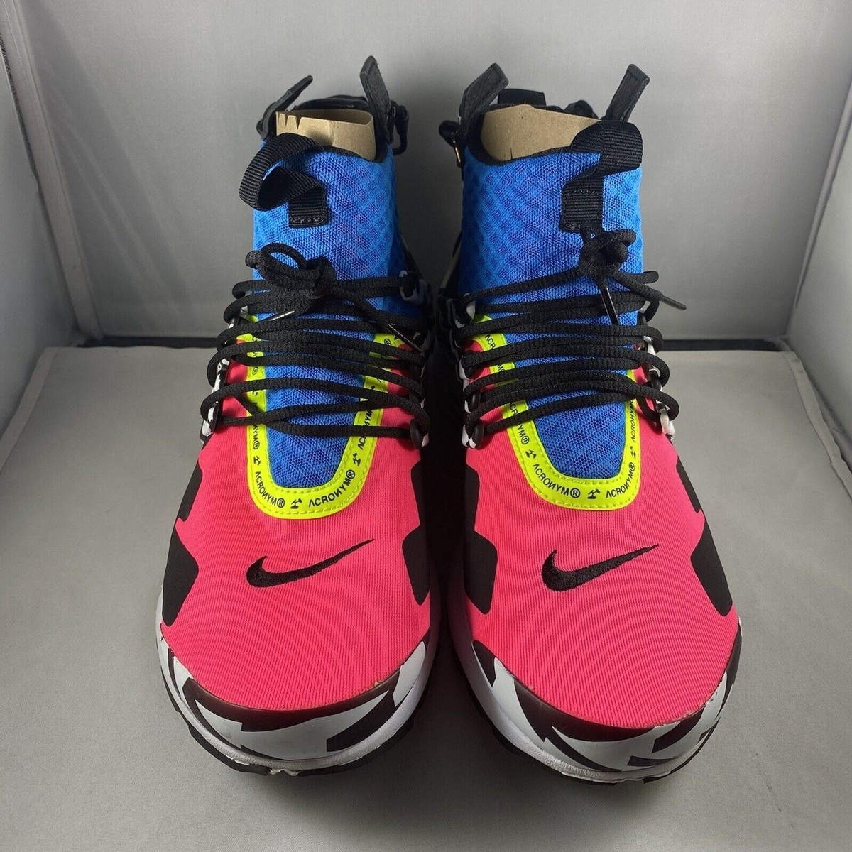 Nike Air Presto Mid Utility Acronym Racer Pink AH7832-600 Size 9 With Box 2018 Nike x Acronym Air Presto Mid Racer Pink Men main image 2