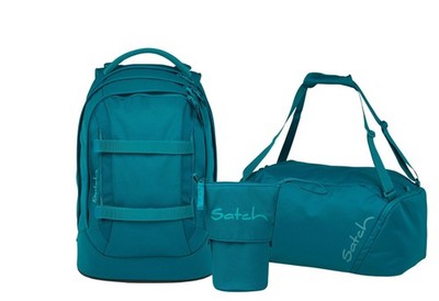 Satch, Schulrucksack-Set PACK Deep Petrol 3-teilig, Kollektion 25/26