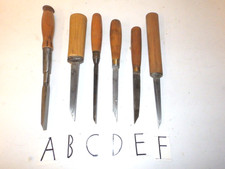 Vintage Pig Sitckers Mortice  Chisels x Six