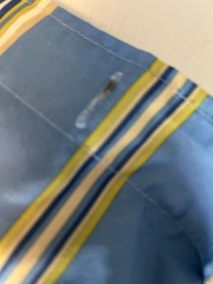 Cortina de ducha Waverly floral rayas azules y tostadas a rayas cabaña LEER Foto 4 de 4