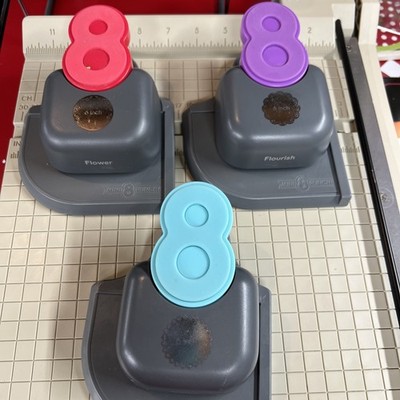 Lot of 3 We R Memory Keepers Lucky 8 Paper Punches - Scrapbooking Tools