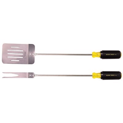KLEIN TOOLS 98222 BBQ Tool Set,17 in L,SS 2DGF2