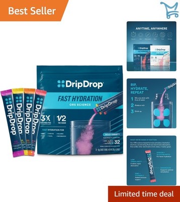 Hydration Packets Electrolyte Powder Mix Variety Pack 32 Sticks