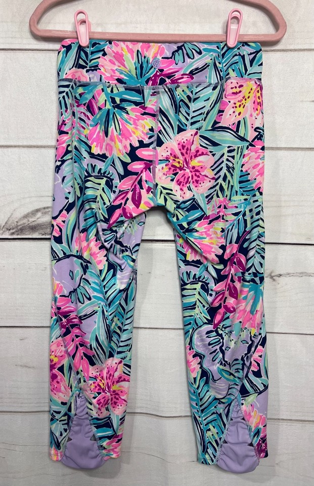 Lilly Pulitzer Size MED Luxletic Pants Tropical Print | eBay