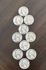 Lot of (10) 90% Silver Washington Quarters (1944)