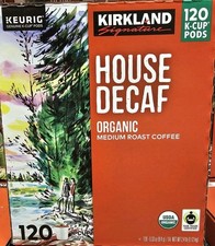Kirkland Signature Coffee Organic House Decaf K-Cup Pod, 120-count