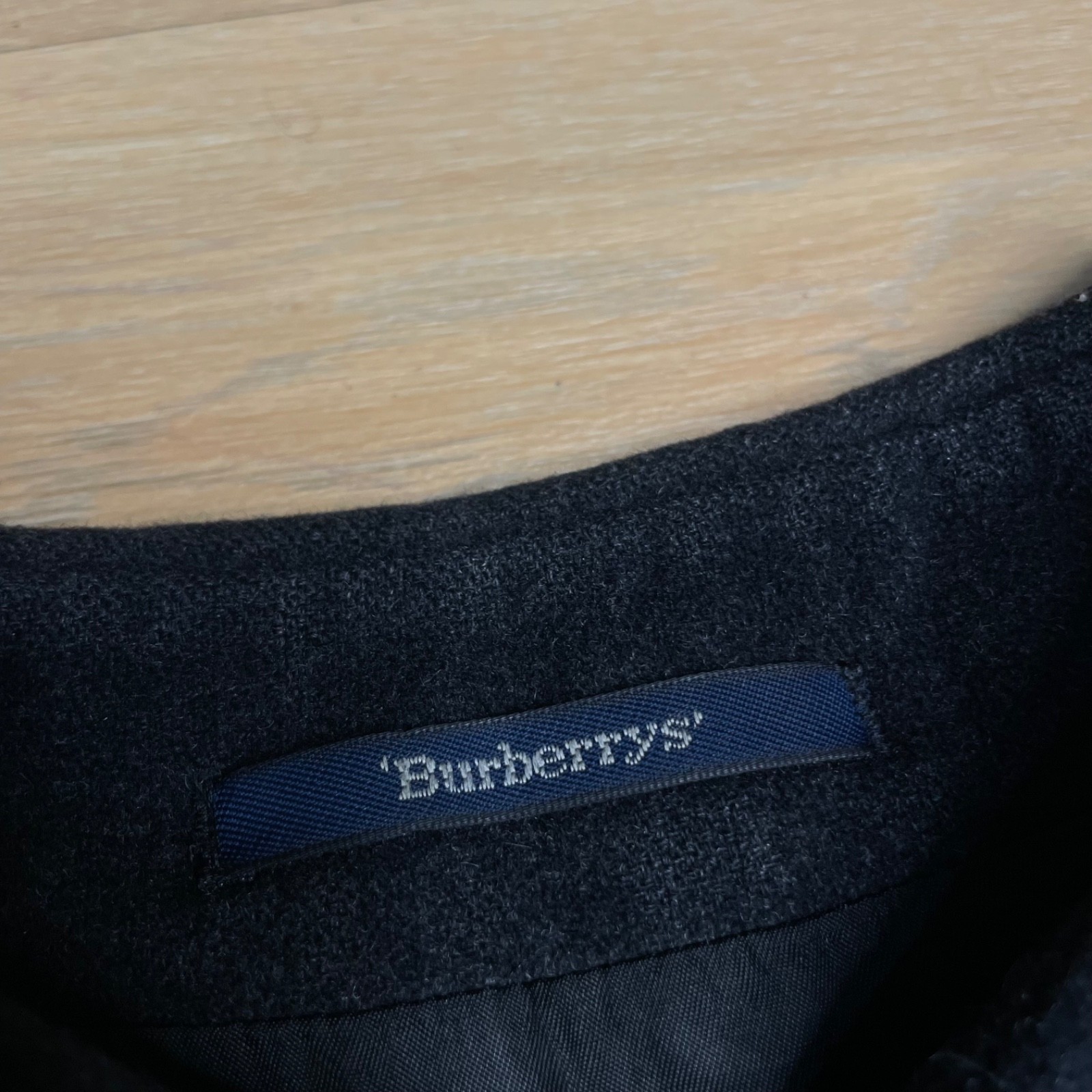 VINTAGE Burberry Trench Coat WINTER jacket VIRGIN WOOL men Black SIZE 40us M thumbnail 14