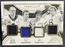 2023 Panini Immaculate Collection BREES/MANNING/NAMATH/MANNING PATCH /49