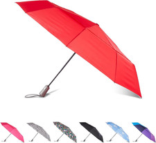 Auto Open/Close Windproof Ultimate Compact Umbrella with UV and Water Repellent