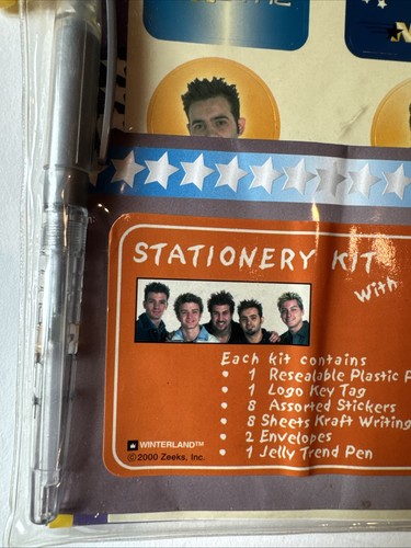 Nsync Stationery Kit with Jelly Trend Pen NIP 2000 Zeeks Inc Winterland - Picture 4 of 9
