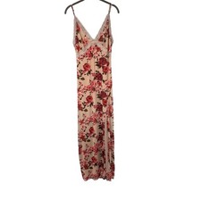 Evolutionary Apparel‎ Dress Juniors Floral Maxi Pink Spaghetti Straps Romantic M