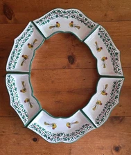 Deruta 6 Piece Made In Italy Ceramic Serving Platters, Bowls Dishes Hand Painted