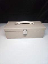 Vintage Skinny Metal Latching Storage Box Too...