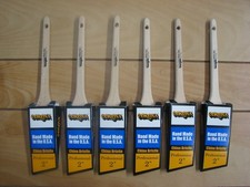 6 EA- CORONA 2" WHITE STAR PRO ANGLE SASH PAINT BRUSH, CHINA BRISTLE MADE IN USA