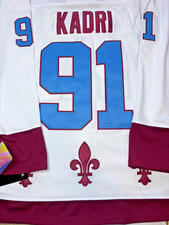 Colorado Avalanche Nazem Kadri REVERSE RETRO WHITE Jersey NEW 56 Stitched