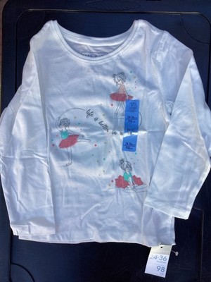 Baby Mädchen Creme Langarm T-Shirt Oberteil mit Life is better in a Tutu