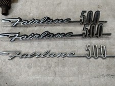 1967 Ford Fairlane Trunk Emblem Script Chrome Car Badge Vintage Original