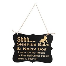 Shhh Sleeping Baby Door Sign Do Not Disturb Sign Baby Room Hanging Wooden