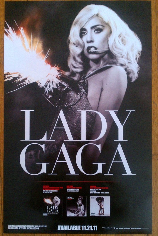 Lady GaGa Official Monster Ball HBO The Fame Rare USA Promo Poster 14x22 - NEW 